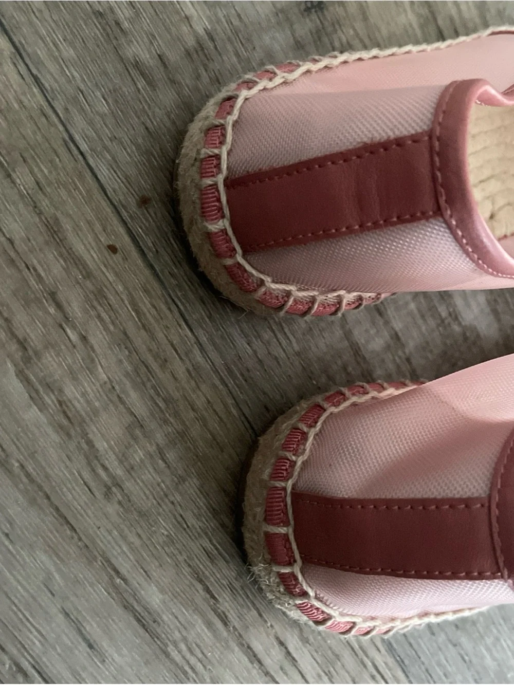 Tory Burch Ines Espadrille Mesh/Calf Leather/Silk Suede in Seashell Pink US 8